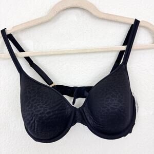 Natori Women Underwire Bra Size 38B Animal Spots Convertible Full Coverage Black